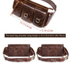 Men’s Leather Waist Bag with Multiple Pockets and Adjustable Strap