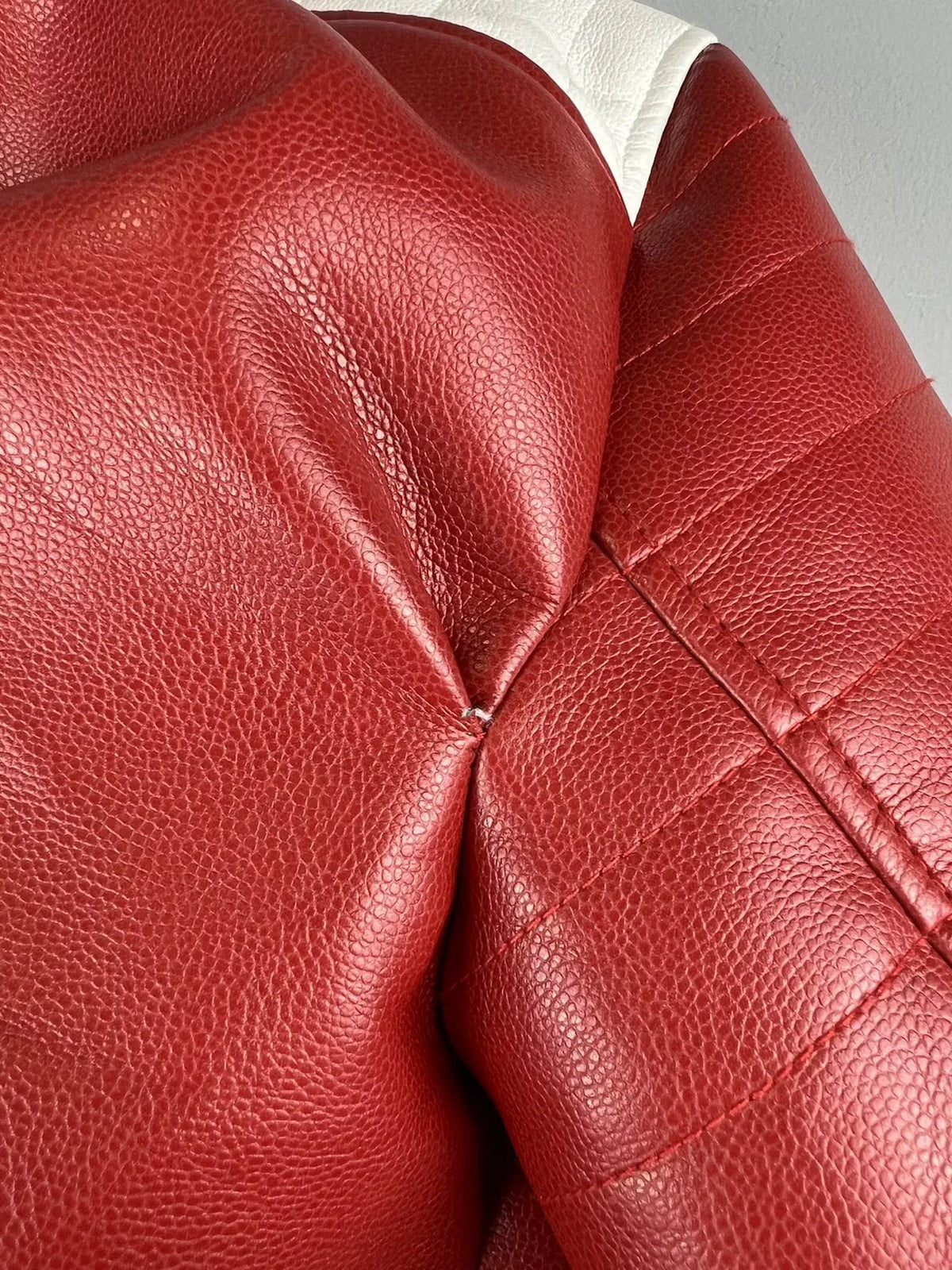 Men's Red Genuine Cowhide Leather Jacket