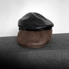 Men's leather newsboy cap vintage style