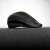 Men's leather newsboy cap vintage style Black M