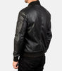 minimal leather jacket black mens
