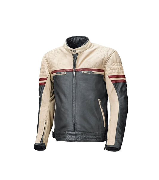 Men's Cafe Racer Leather Jacket in Retro Style