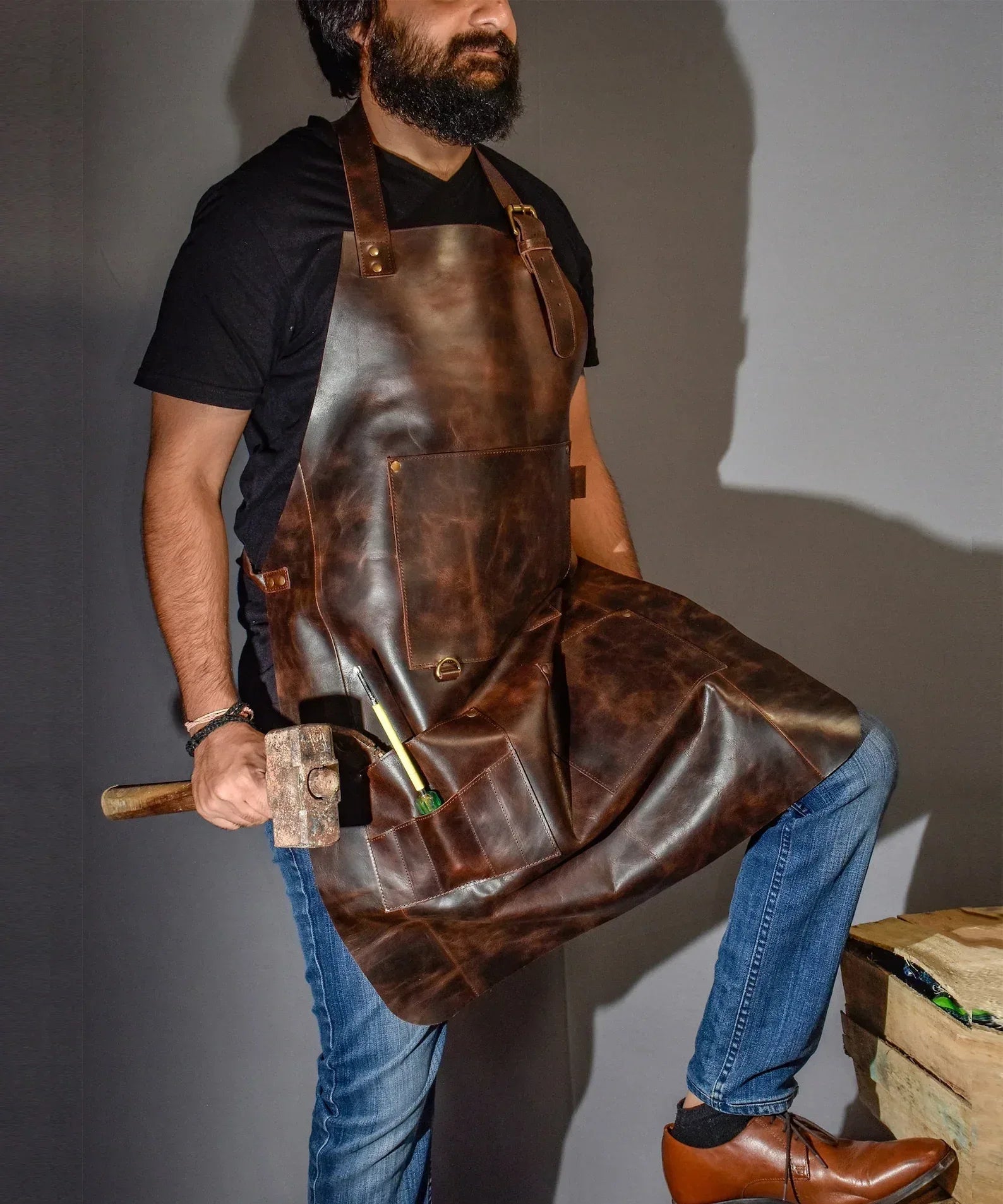 Leather Apron For Men Blacksmith Woodworking