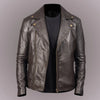 mens leather riding jacket slim fit biker motorcycle style
