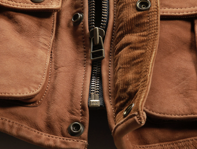 Retro cowhide genuine leather vest for men