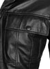 mens black genuine leather jacket slim fit
