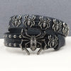 Studded punk belt men's gothic spider rivet waist belt