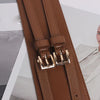 Double prong corset belt for women faux leather