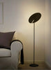Art Deco Modern Floor Lamp with Angled Disc Shade