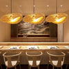 Bamboo Pendant Modern Rattan Chandelier Woven Oval