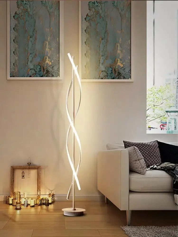 Modern spiral led floor lamp