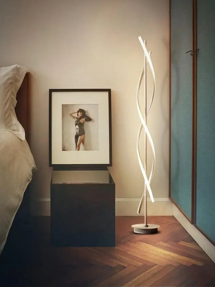 Modern spiral led floor lamp