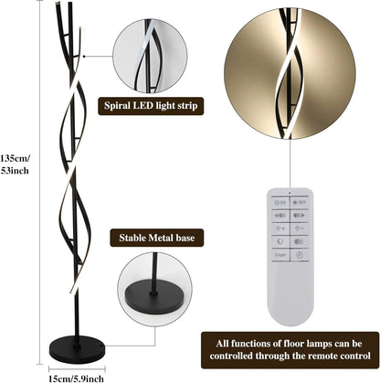 Modern spiral led floor lamp