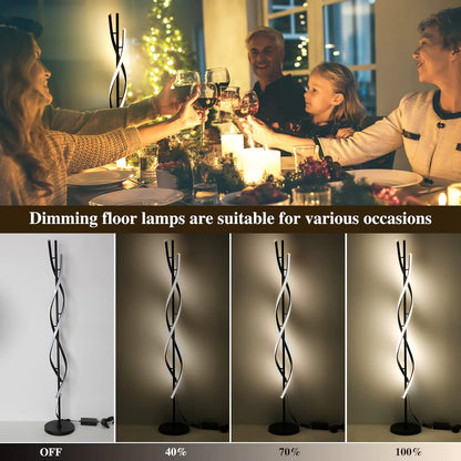 Modern spiral led floor lamp