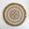 Vintage Round Placemats with Fringe and Mandala Pattern 6