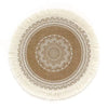Vintage Round Placemats with Fringe and Mandala Pattern 2