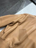 Women Genuine Cropped Leather Bomber Jacket