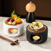 Incense Burner Cement Body with Zinc Alloy Warming Tray