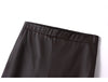 Women’s Brown Stretch Leather Pants High Waisted