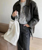 Women Genuine Leather Jacket Oversized Mid-Length Bomber Coat