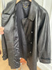 Women’s Leather Double-Breasted Oversized Jacket