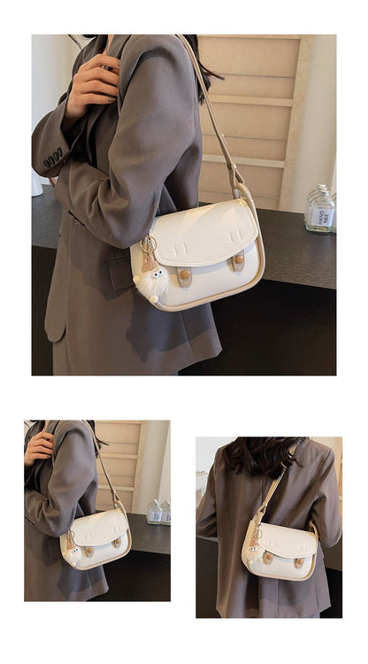 Leather Shoulder Messenger Saddle Bag for Women