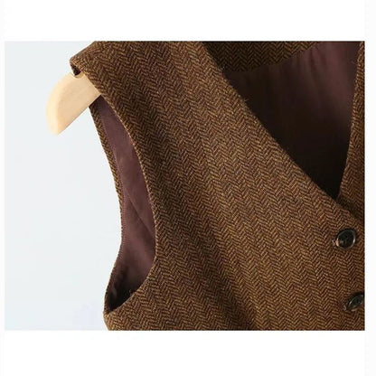 Single Breasted Vest Blazer Workwear