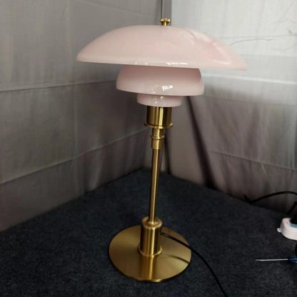 Mushroom Glass Bedside Light with Button Switch