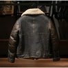 B3 Sheepskin Men’s Flight Jacket Real Fur Leather