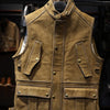 Men genuine cowhide biker leather vest