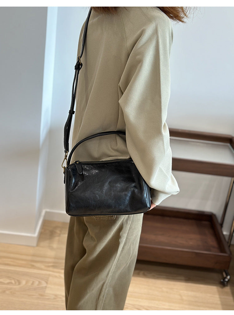 Genuine Leather Shoulder Bag for Women Top Handle