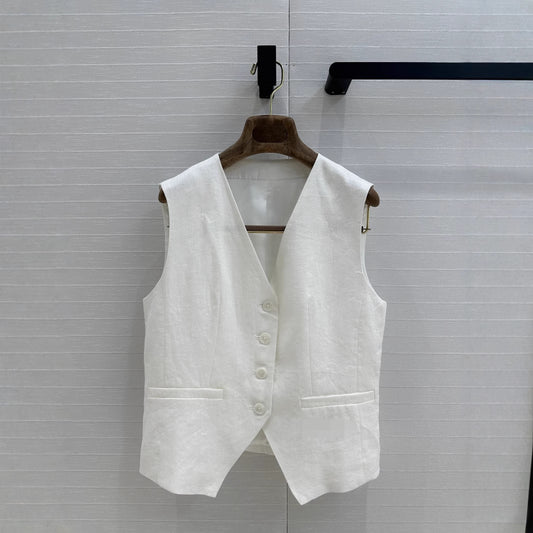 Women's Summer Casual Business Vest Cotton And Linen