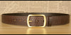 Men Leather Belt with Copper Buckle Crocodile Pattern
