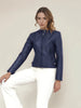 PU Fitted Faux Leather Jacket for Women Coat
