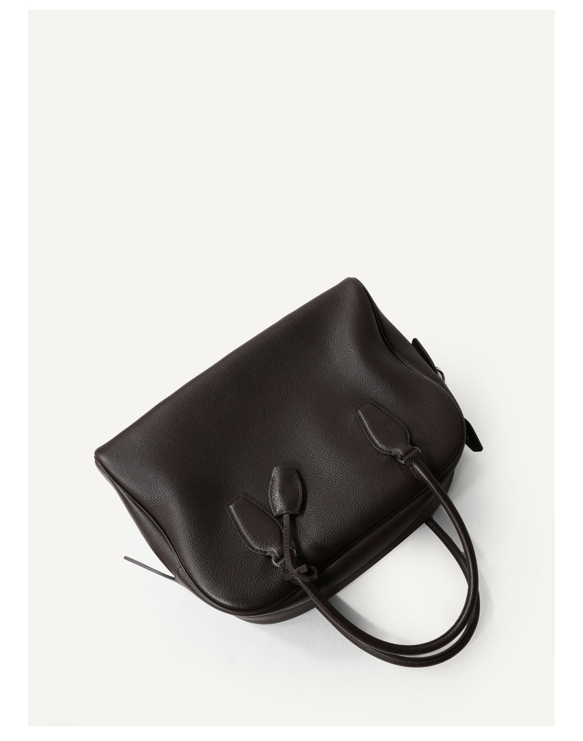 Leather Shoulder Bag Boston Briefcase Style Purse