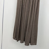 Women Wool Knit Midi Skirt Brown Elastic Waist Pleated Wool Skirt