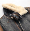 Men Real Shearling Leather Aviator Jacket