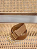 Women suede leather wide belt for coats