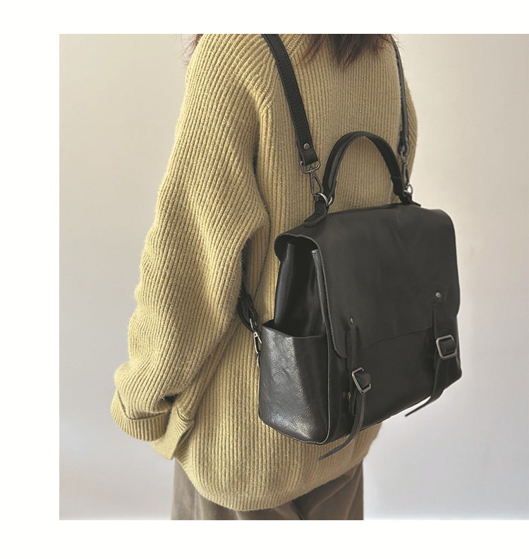 Leather Backpack Women Commuter Shoulder Bag