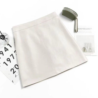 High Waist Faux Leather Mini Skirt