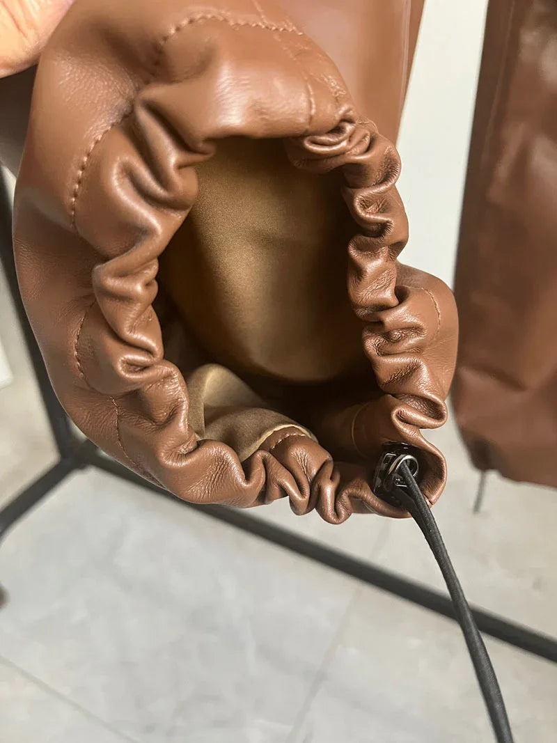 Genuine Sheepskin Leather Jogger Pants