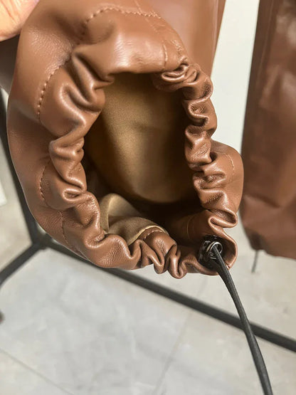 Genuine Sheepskin Leather Jogger Pants