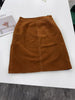 Women’s High Waisted Real Suede Skirt