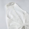 Backless sleeveless shirt blouse