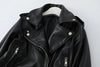 Women’s Slim Fit Motorcycle PU Leather Jacket