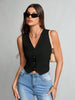 Women Causal Work Vest Blazer