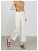 High waisted cropped pants women with rolled cuffs
