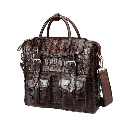 Men’s Siamese Crocodile Leather Handbag