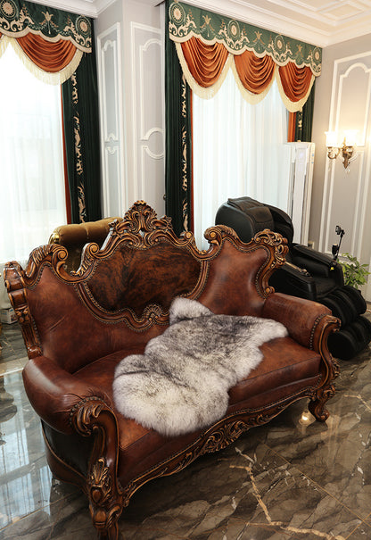 Genuine Sheepskin Throw for Sofa, Bedside and Living Room Decor