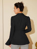 womens button up blouse blazer